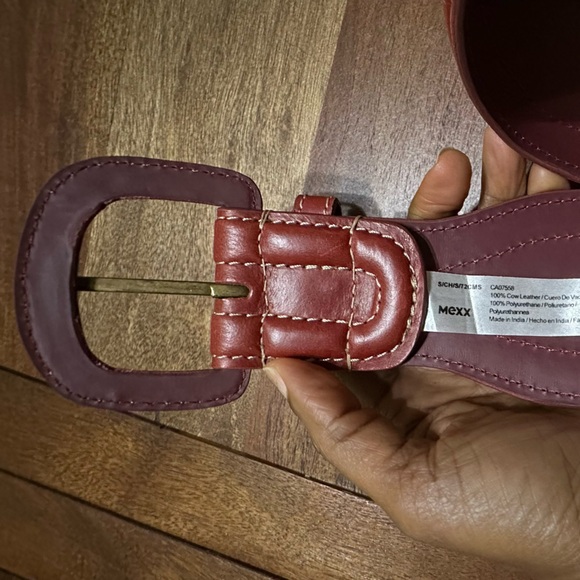 MEXX genuine leather red belt - Picture 9 of 15